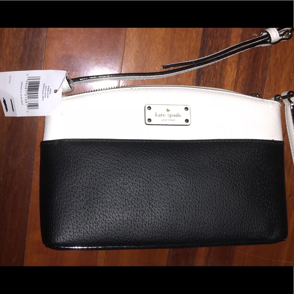 BNWT Kate Spade Millie Black & Cream Purse